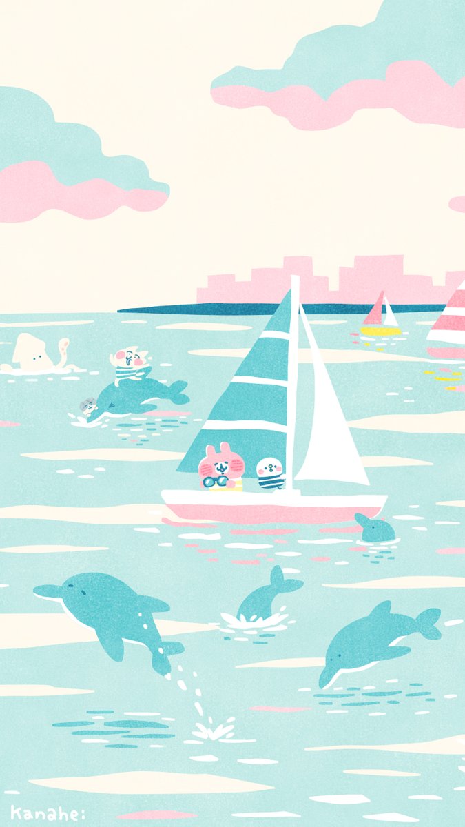 7月壁紙です🐬お好みに合いましたら壁紙などにお使いください☺️