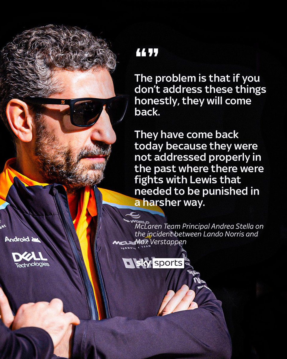 ChandrahasRedd6's tweet photo. It’s true. @LewisHamilton backed out on so many blocks and desperate shit moves like this from @Max33Verstappen and the stewards didn’t do jack about that, and now @LandoNorris IS NOT backing and SHOULD NOT Back down from max. https://t.co/MBeDpqTe74