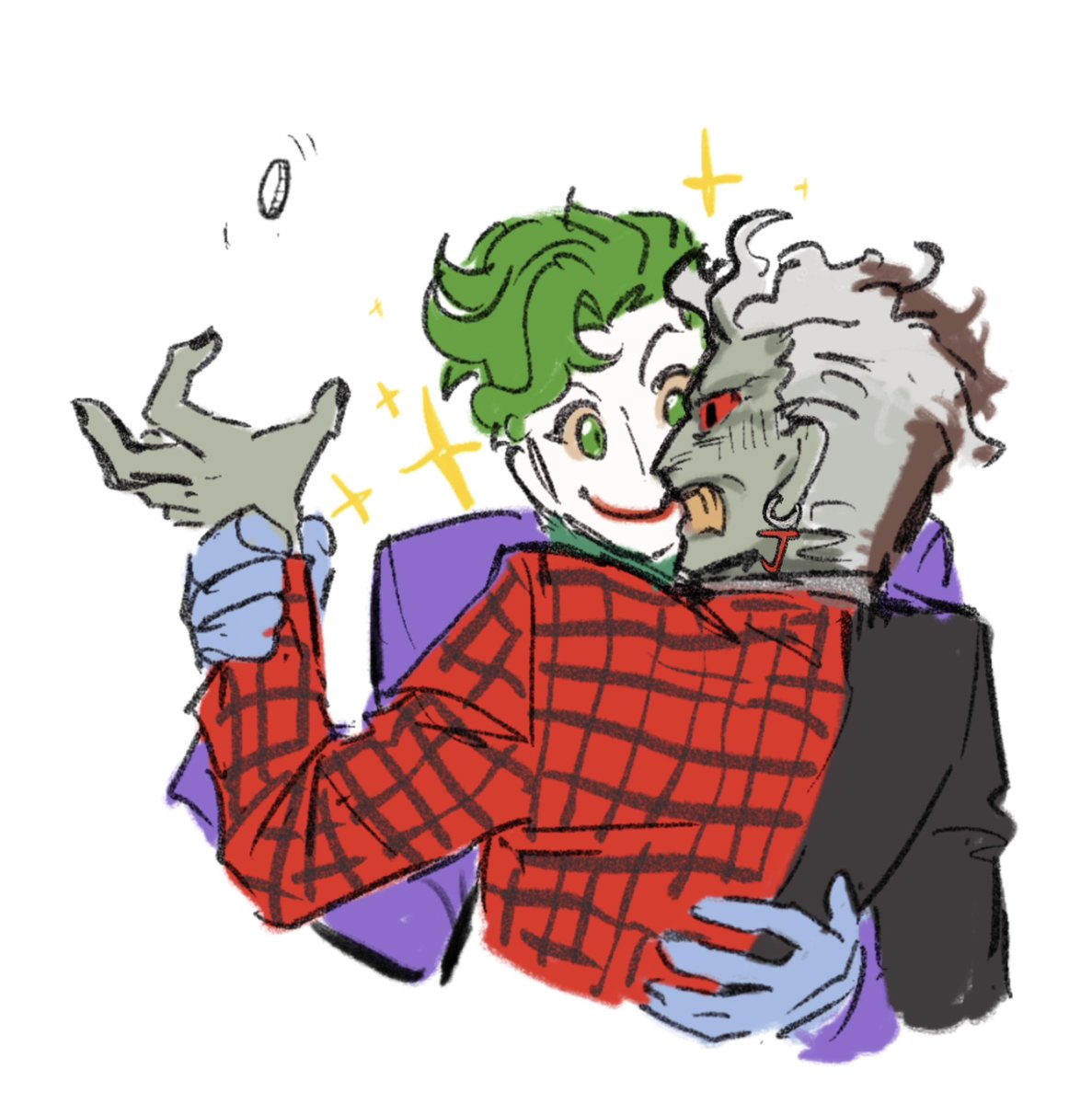 HappyPoker_CL's tweet photo. #twojokes #Joker #Twoface
好喜欢小丑觉得双面人是一个好玩的小玩具的概念,只要他没同意,哈维就永远无法解脱……! https://t.co/saMtClp9Fx