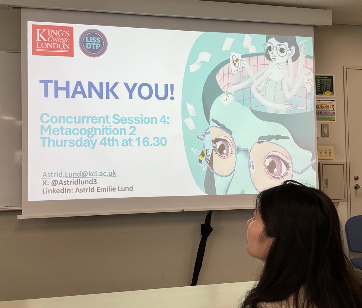 at <a href="/ASSC27tokyo/">ASSC27</a> Perceptual Metacognition satellite workshop. really love <a href="/astridlund3/">astrid_lund</a> spider-multitasking-woman 🙂