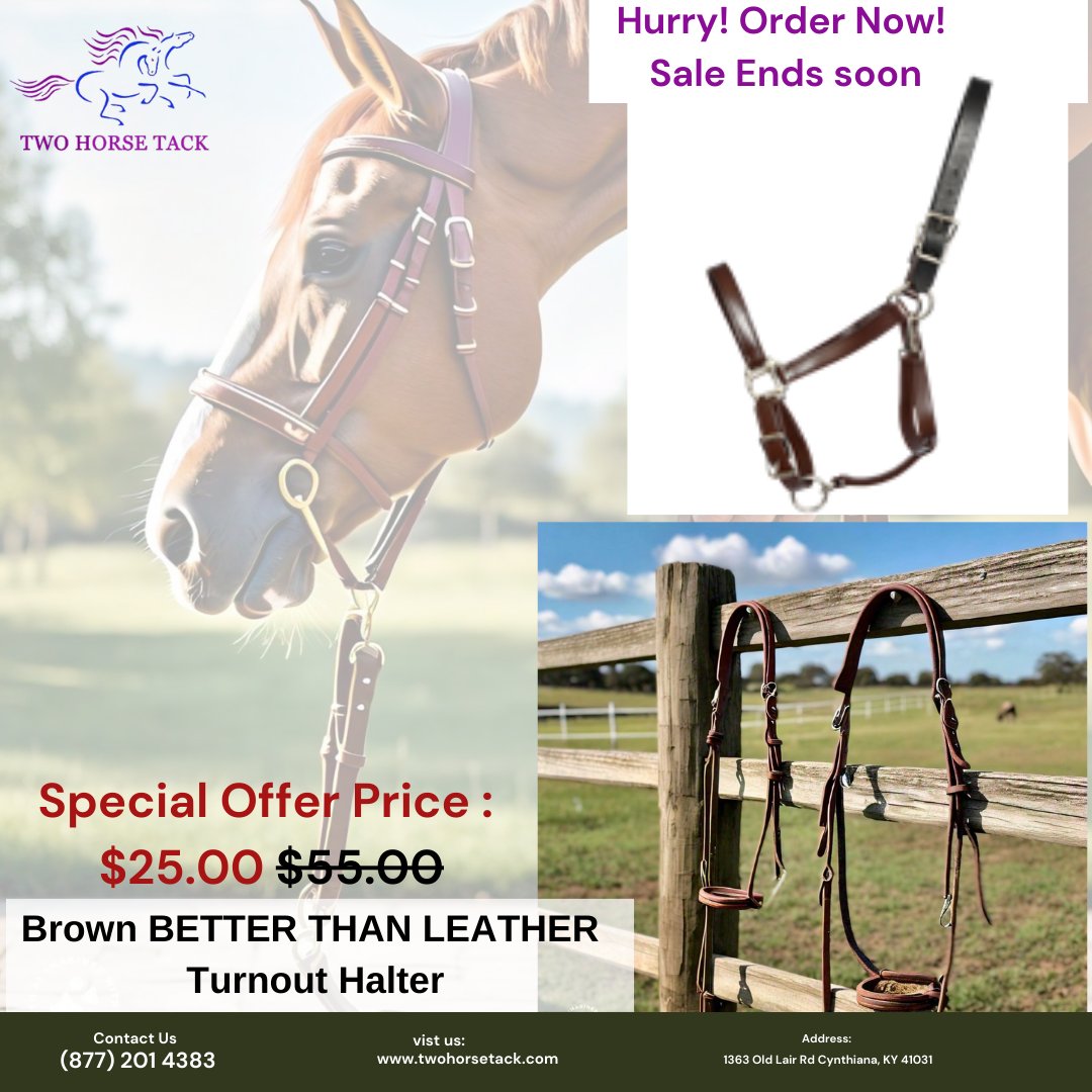 2horsetack's tweet photo. "Durable and Stylish Horse Halters - Only at TwoHorseTack" https://t.co/hY220VGgsy
#BiothaneBridle #HalterBridle #bithangers https://t.co/bF8TjKh3tY