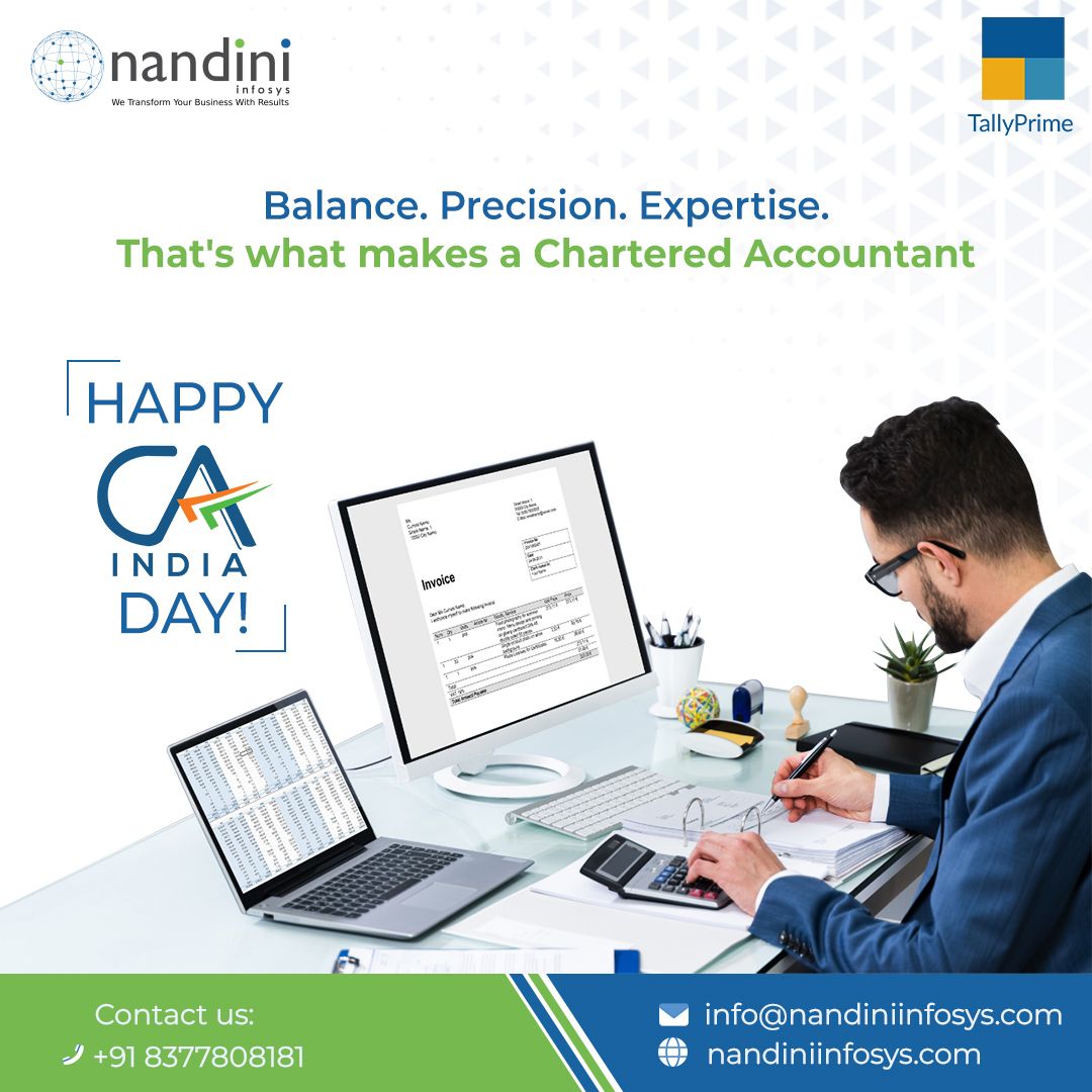 NIPL_HQ's tweet image. Happy CA Day to all the Chartered Accountants out there! Your hard work keeps businesses and economies running smoothly.
.
.
.
.
.
#NIFY #nandiniInfosys #TallyPrime #Tally #tallysolutions #CADay #HappyCADay #charteredaccountant