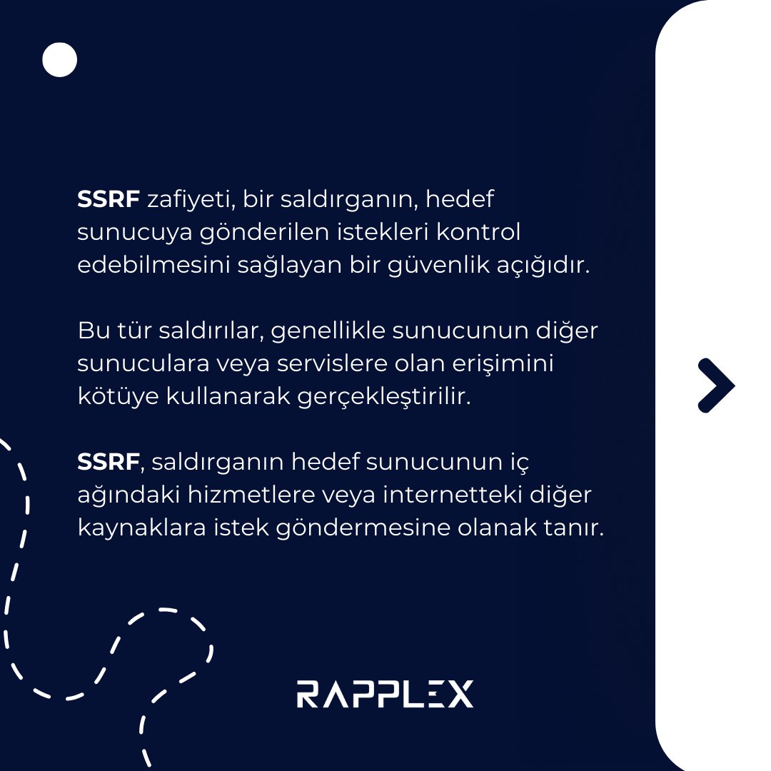 RapplexOfficial's tweet photo. ❗️ What is SSRF (Server-Side Request Forgery)?
.
#cybersecurity #security #secure #securedata #datasecurity #cyber #pentest #penetrationtesting #penetration #pentesttool #tools #penetrationtestingtools #testing #attacks #cyberthreats #cyberattacks #attackers #threats #threat https://t.co/a9sMCFgDzu