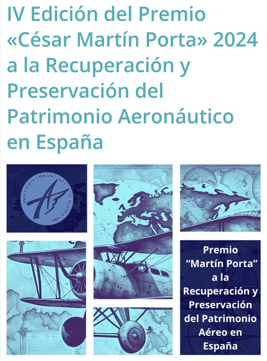 🙋‍♂️
ABIERTO EL PLAZO DEL CONCURSO
🙋‍♂️
IV Edición del Premio «César Martín Porta» 2024 a la Recuperación y Preservación del Patrimonio Aeronáutico en España

El plazo de recepción  comienza el 01/07/2024 y finaliza el 1/09/2024

Más info en el link:
👇👇
aama.es/aama/premio-ma…