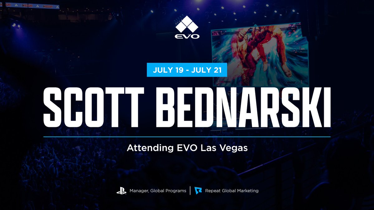 I am excited to share that I'll be attending EVO this year!

Last year, I had the pleasure of attending EVO, where I met some amazing people and experienced the best that the fighting game community has to offer.

I'm available and keen to meet up with individuals in the space