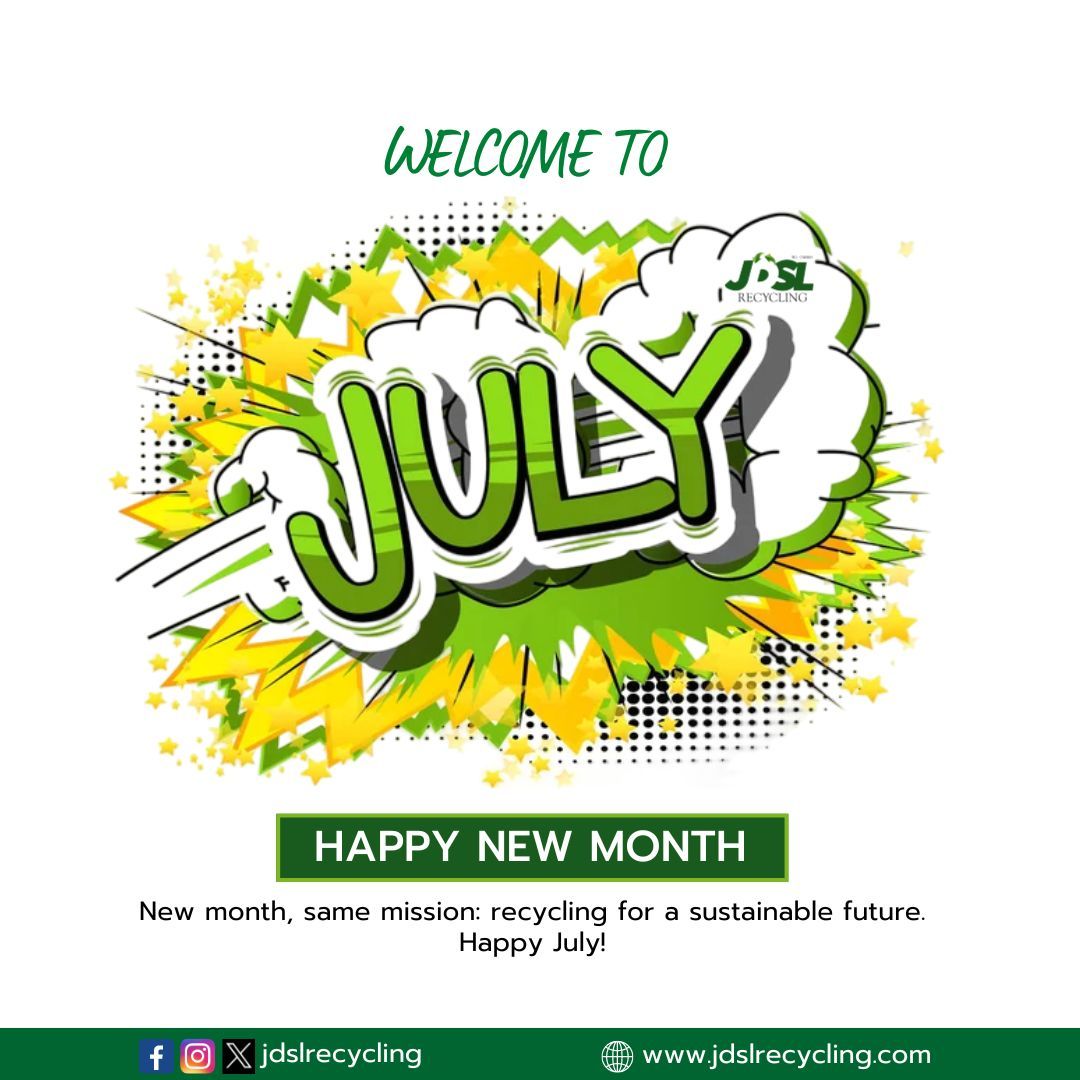 Jdslrecycling's tweet photo. New month, same mission: recycling for a sustainable future. Happy July! https://t.co/wSZhhMTYj8