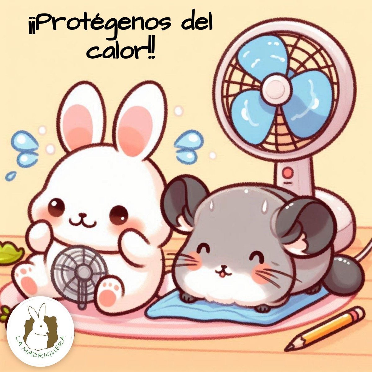 Por encima de 25º podemos adoptar precauciones como poner baldosas, o botellas de agua congeladas a su disposición. En caso de encender el aire acondicionado hay que tener mucho cuidado de que no les dé directamente.
madrigueraweb.org
#conejo #roedor #copilotdesigner