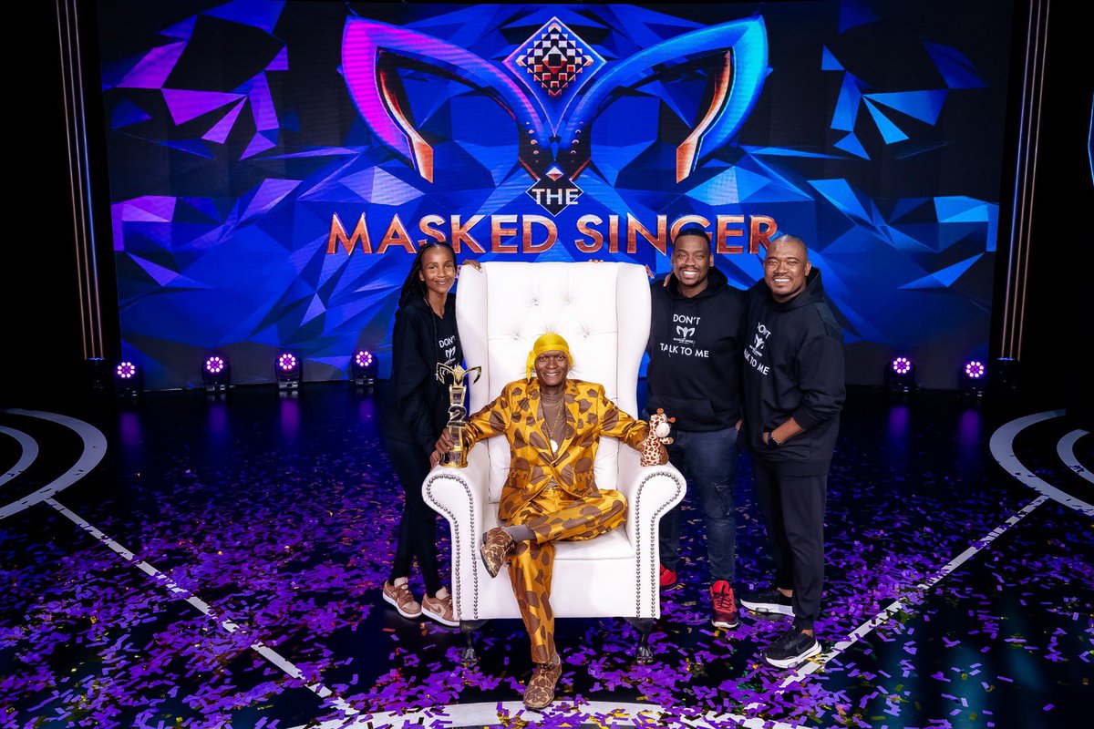 I had a blast, fun, time of my life on season 2 of Masked Singer SA…thanks to the detectives, studio audience and viewers at home for making Giraffe a winner.

This is for my son, Mansa-Kgomo Masemola 🏆