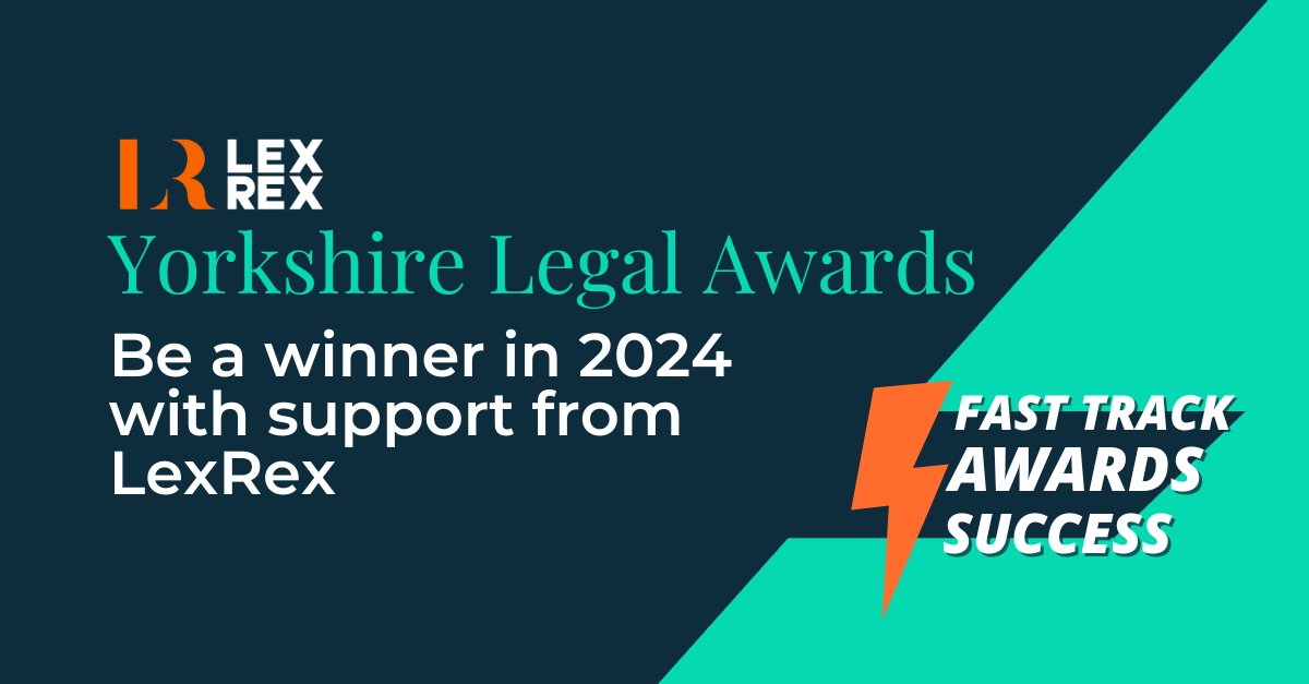 The submission deadline for the Yorkshire Legal Awards is fast approaching. 

If you need support with your strategy, there are lots of ways we can help your firm. 

Check out our blog: How to win a law firm award: LexRex top tips for winning awards:
ow.ly/XrWC50SpU8X