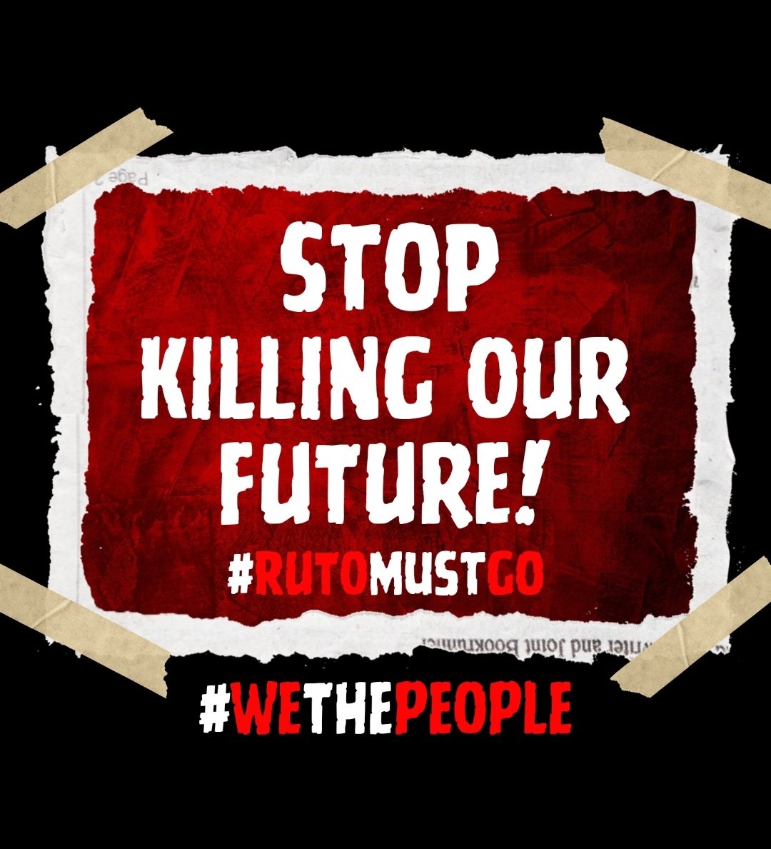 Kimuzi_'s tweet photo. Ruto must go.

Stop killing the young generation.

#RutoMustGo https://t.co/dCPaHwItLq