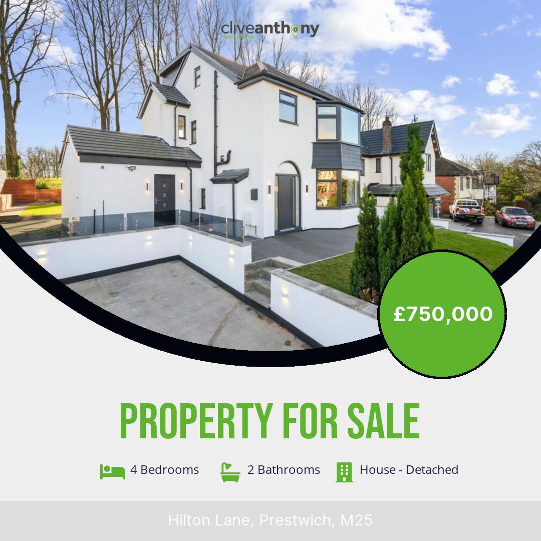 Could this be the one for you?🏠🏠🏠🏠
This property is available to view today 

For Sale 4 Bed House - Detached None £750,000

For more information please visit our website or contact us via:
📞 | 0161 796 1000 
✉ | info@cliveanthony.co.uk
🌎 | www.clivea