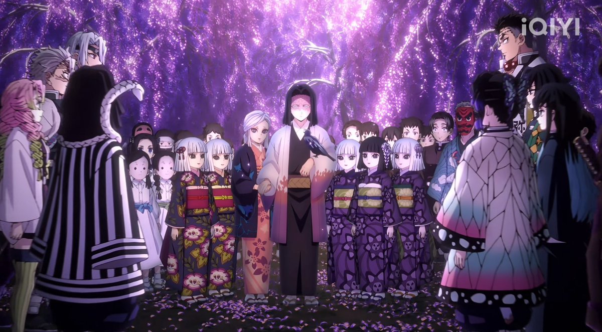 พอดูตอนจบแล้วมาเจอภาพเปิดในโอพีคือน้ำตาแตกเลย ครอบครัวหน่วยพิฆาตอสูรเขารักกันมากอะ ถ้าเป็นไปได้ก็อยากให้อยู่ด้วยกันไปนานๆ TT ไม่น่าเชื่อว่าแปปเดียวทุกอย่างก็หายไปหมดเลย
 #ดาบพิฆาตอสูร