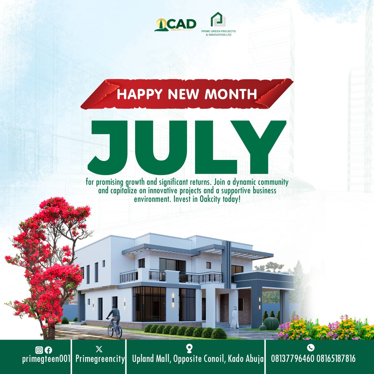 Primegreencity's tweet photo. Happy new month https://t.co/htIYdIEd4Y