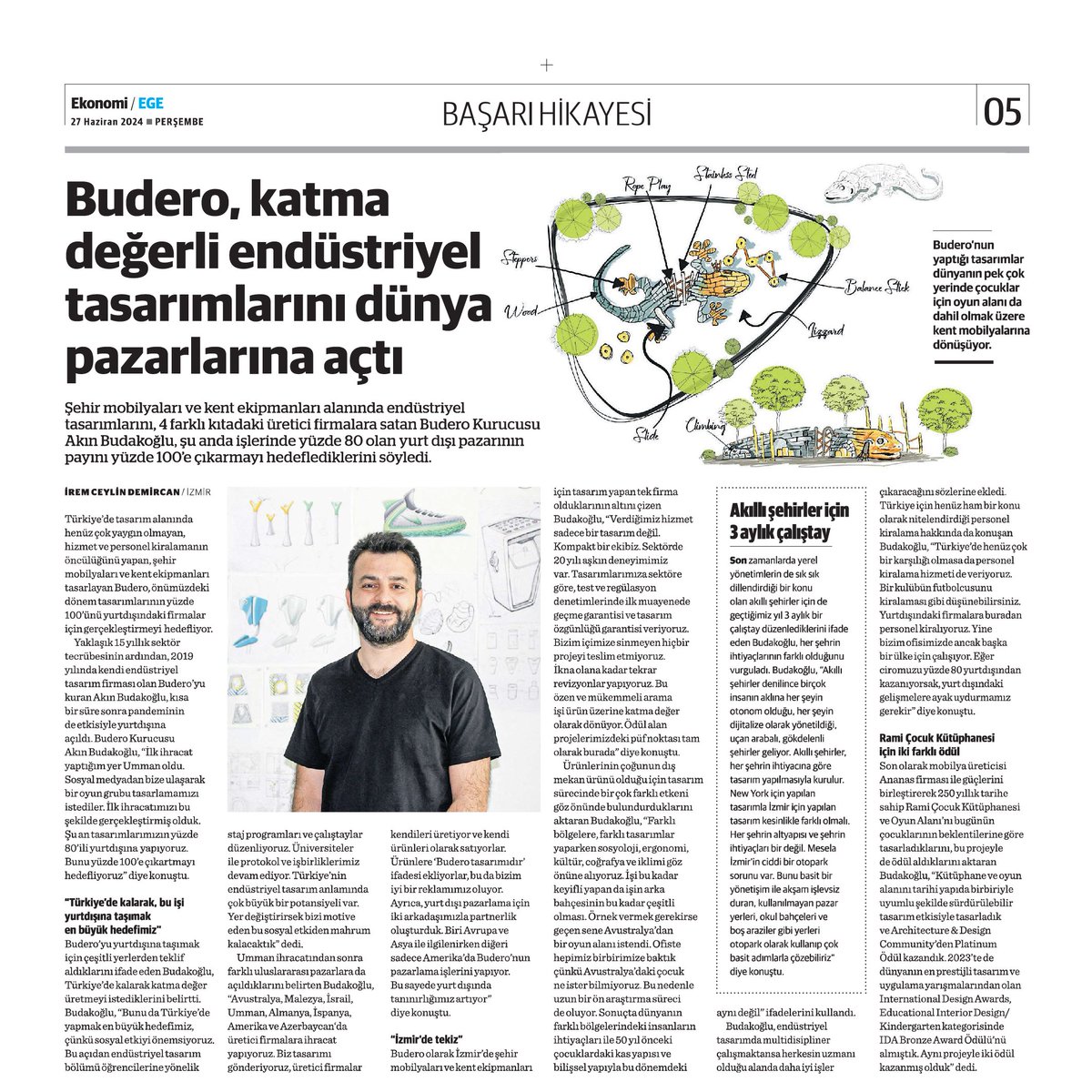 İzmir Bilimpark girişimcilerinden Akın Budakoğlu'nun girişimi olan Budero'nun ödüllü tasarımları ile gösterdiği ihracat başarısı için Budero ekibini tebrik ederiz.

<a href="/budero/">Budero</a>.city 

#izmirbilimpark 
#üretimedayalıteknopark