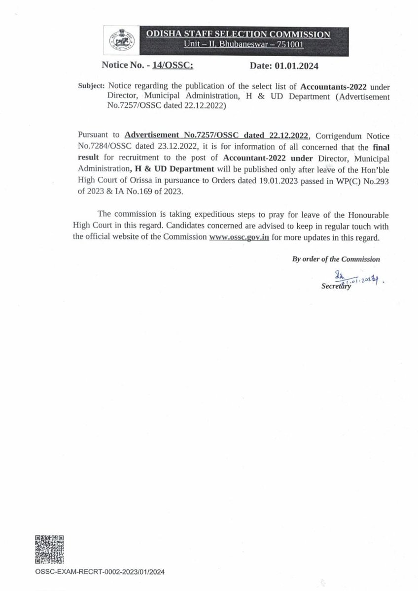 SurathKumarBis1's tweet photo. @GovernorOdisha @MohanMOdisha @CMO_Odisha @HUDDeptOdisha @dr_kcmahapatra , respected sir,We have attempted the accountant 2022 mains &amp; did the DV as well and still waiting for the final results as the matter was under HighCourt proceedings since months. https://t.co/een75SZL7K