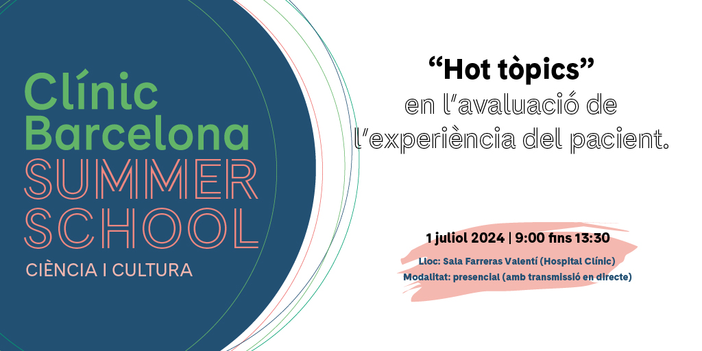 🔴 #SummerSchoolCLÍNIC en directe | “Hot tòpics” en l’avaluació de l’experiència de pacient

ℹ️ Una jornada per reflexionar sobre els aspectes més importants de l’XPA

⏰ 09.00 h

Connecta’t-hi 👉 i.mtr.cool/elfclqgcft
