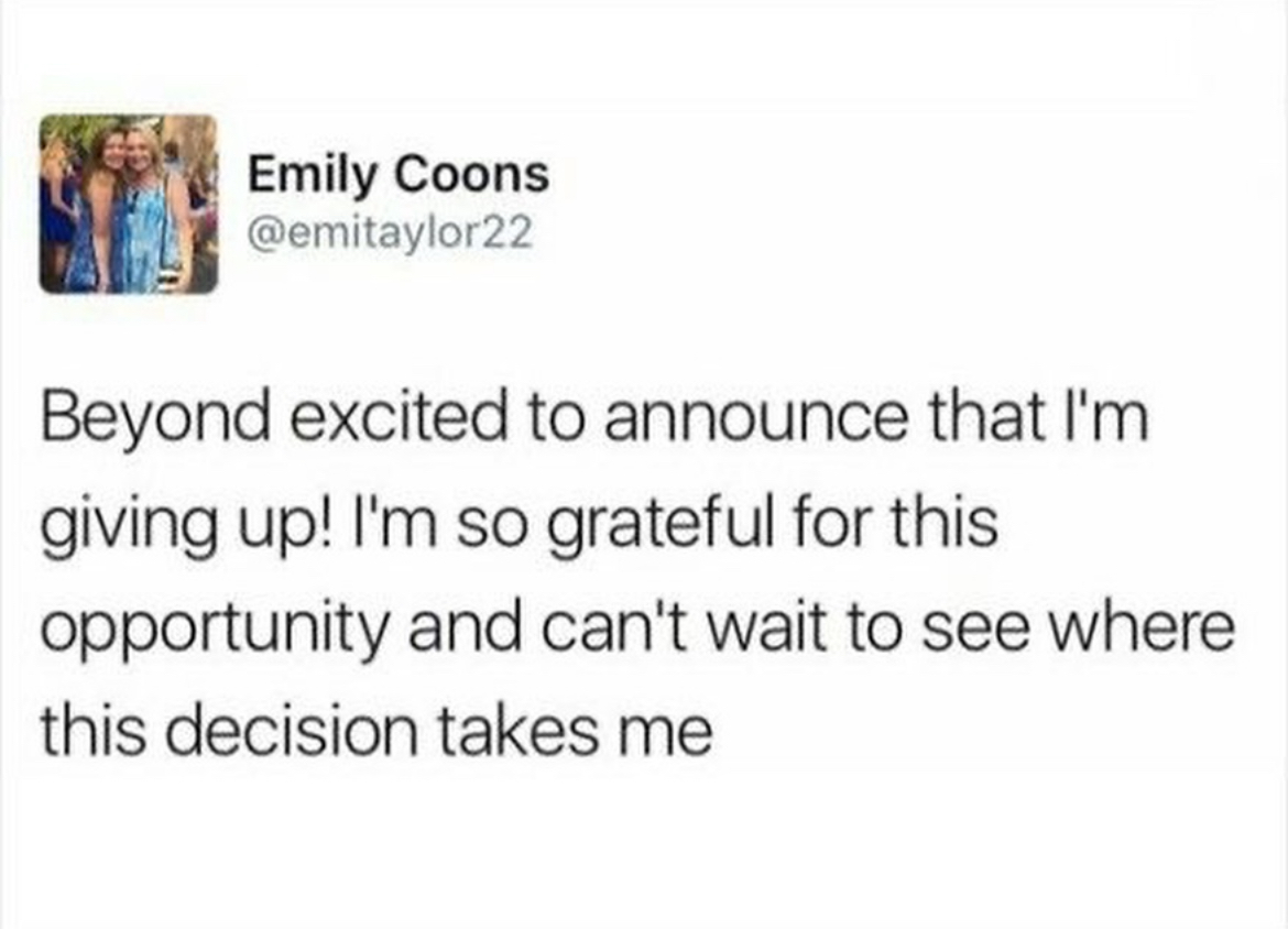 Hopefully this decision will take e to bed (not in a sex way)