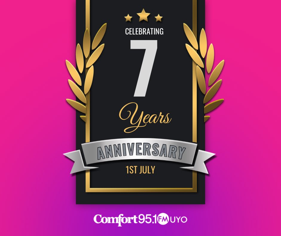 OfficialCFM951's tweet photo. π The Big Day Has Arrived: Comfort 95.1 FM's 7th Anniversary! π
We're celebrating seven incredible years of top-tier radio entertainment. Stay tuned and join in the festivities!
Letβs celebrate together! π«
#ComfortFMat7
#ComfortFM7thAnniversary
#7YearsOfComfort https://t.co/O4DMQCUMAF