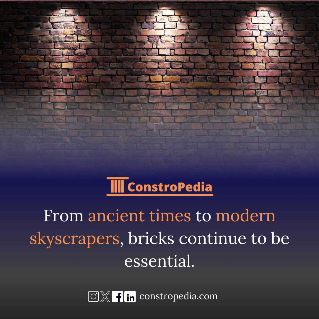 constropedia's tweet image. From Ancient Times to Modern Marvels: The Timeless History of Bricks!

#constropedia #bricks #construction #civilengineering #brickwork #constructionsite #technology #bnb #binaryandbricks