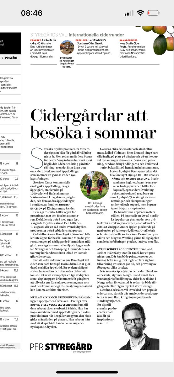 Gör som <a href="/DiWeekend/">Di Weekend</a> och besök en svensk cidergård i sommar 🍏🍎 #snartgårdsförsäljning