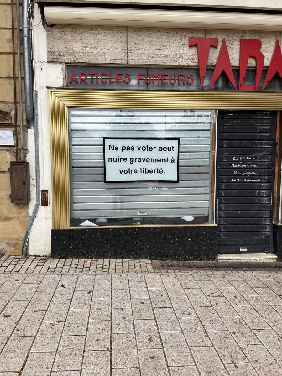 Vue hier à Metz. Allez voter la semaine prochaine. Pour vous, pour nous, pour la démocratie et pour la France.