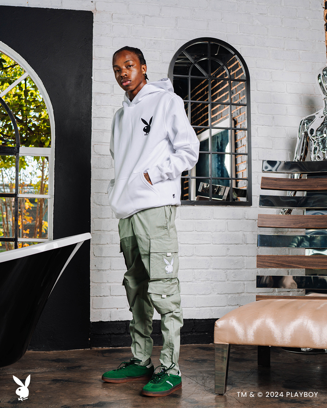 Playboy joggers and hoodie clearance