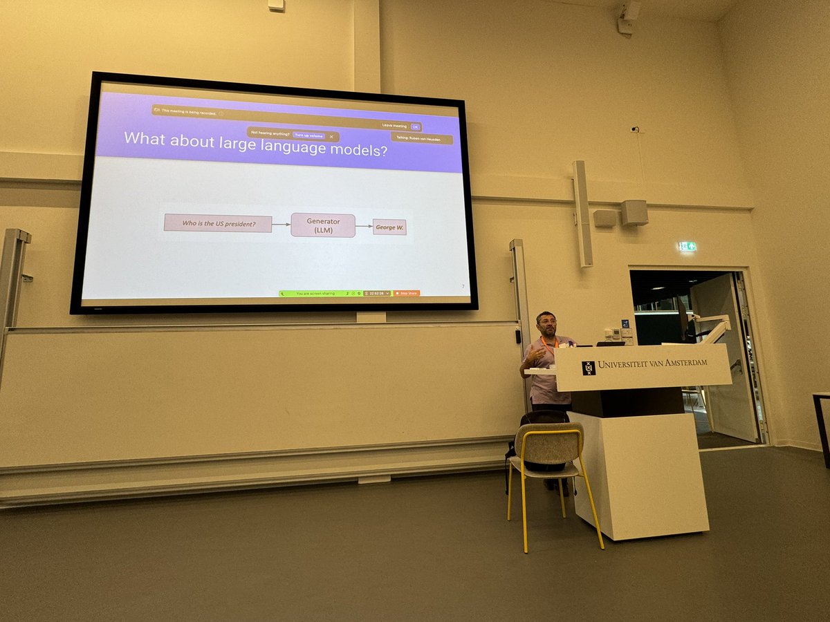 Are LLMs the end of IR? @ekanou presenting 42 things you need to know about IR at #ESSIR24.