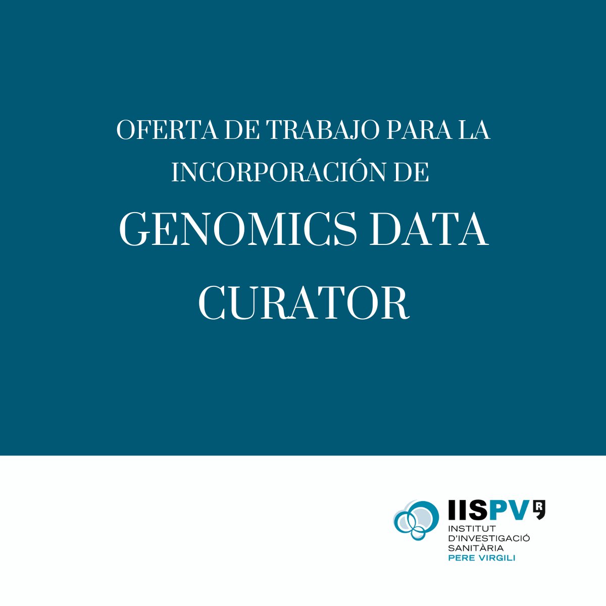 IISPereVirgili's tweet image. 📢#IISPV #JobAlert #ofertadefeina #Empleo
👉Genomics Data curator
⌛Deadline: 12/07/2024
❗S. in Biology, Biomedicine, or equivalent degree and/or experience in Bioinformatics or Data Science
🗺️Workplace: Centre for Genomic Regulation (CRG) - Barcelona
➡️bit.ly/4eOvQdR