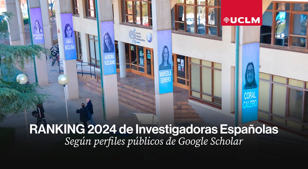 👩‍💻 🔝 Nuestras compañeras <a href="/CoralCalero/">Coral</a>, Marcela Genero, Aurora Vizcaíno, Ana Isabel Molina y <a href="/Marian022011/">Mª Ángeles Moraga</a> repiten presencia en el Ranking Nacional de Mujeres Investigadoras según perfiles de #Google #Scholar 👉 esi.uclm.es/index.php/2024…