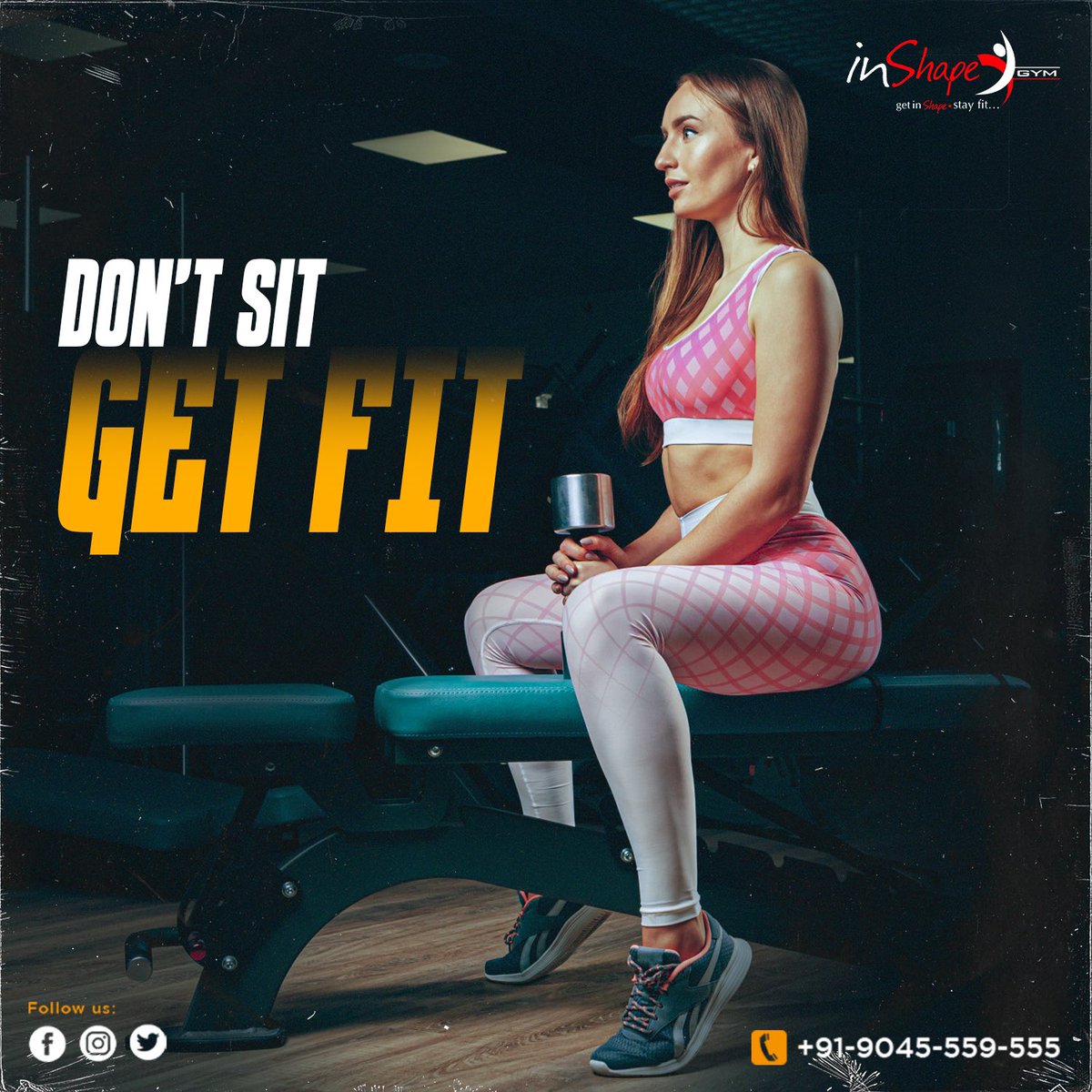 GymInshape's tweet photo. Don't sit, get fit! 💪 Transform your body today at InShape Gym. Join us now! 

📞 Call us at +91-9045-559-555
📍: Basement Sharda 
Plaza , Delhi Road (near sharda palace) Meerut

#InshapeGym #FitnessJourney #GetFit #GymLife #InShapeGym #WorkoutMotivation #FitFam #StayActive https://t.co/B5hrkkBXhf