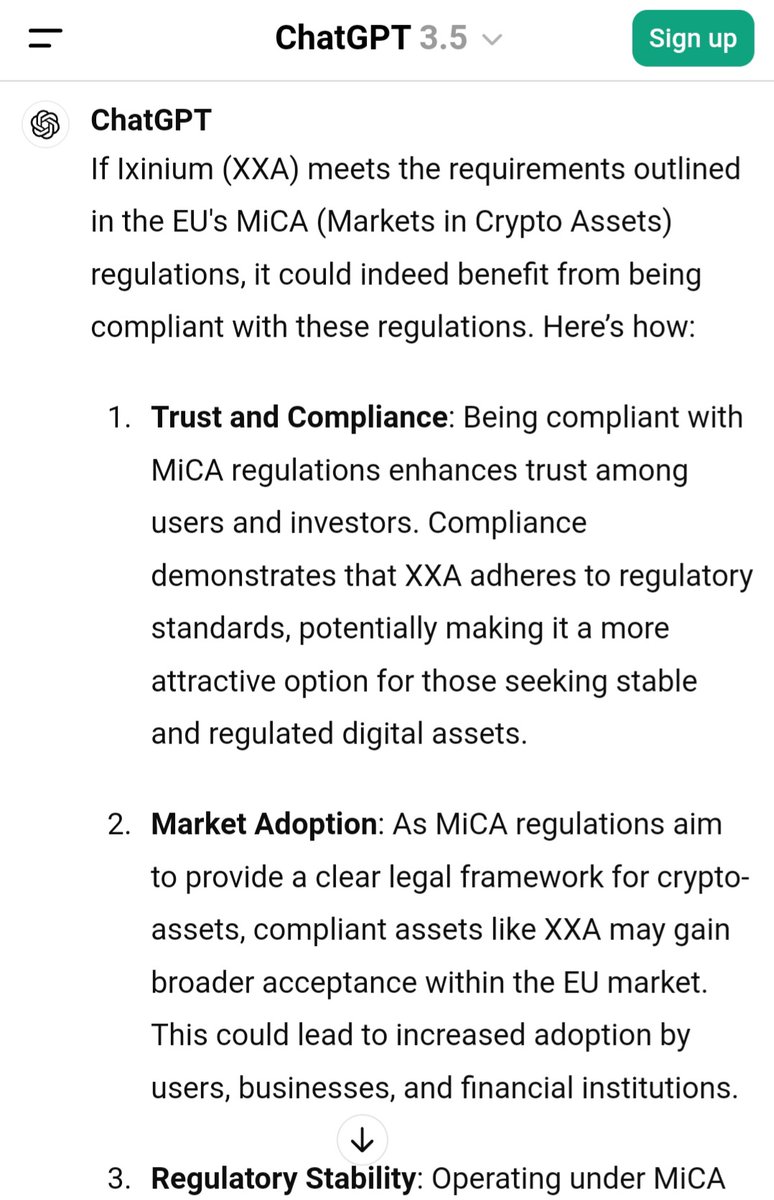ApeOfMainStree1's tweet photo. Ixinium $XXA

If Ixinium (XXA) meets the requirements outlined in the EU's MiCA (Markets in Crypto Assets) regulations, it could indeed benefit from being compliant with these regulations. Here’s how:

1. **Trust and Compliance**: Being compliant with MiCA regulations enhances https://t.co/ZlNWnIcq9m