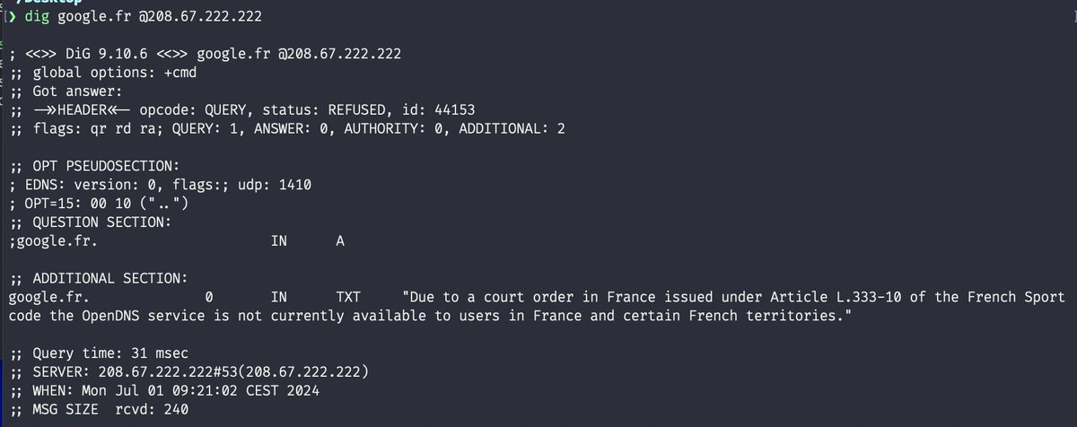 lucienloiseau's tweet image. My Internet was down, after investigating I realized that #OpenDNS is now unavailable for French users 🤯

Intellectual Property Rent Seekers, official destroyer of decentralized technology since 1999. They won't stop until the minitel is back 🤮 !