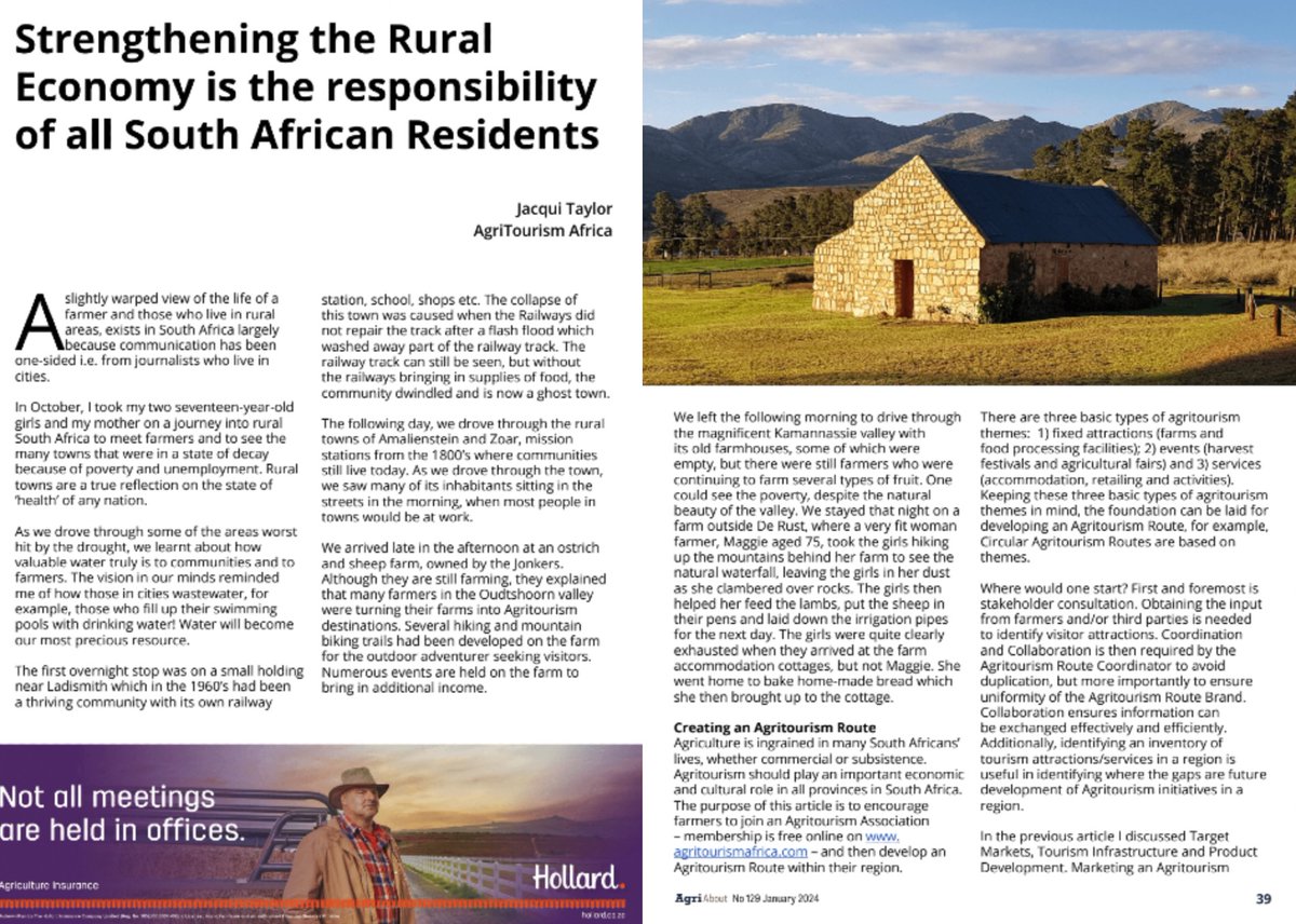 Agritourism Africa (@agritourismafri) on Twitter photo The global agritourism market is estimated to reach expected value $141 billion by 2030, growing at CAGR of 13.4%.Agritourism focuses: rural economic, environmental & social sustainability.This includes rural villages, ANY tourism NOT in urban areas <a href="/PatriciaDeLille/">Patricia de Lille</a> <a href="/timharris/">Tim Harris</a> The global agritourism market is estimated to reach expected value $141 billion by 2030, growing at CAGR of 13.4%.Agritourism focuses: rural economic, environmental & social sustainability.This includes rural villages, ANY tourism NOT in urban areas <a href="/PatriciaDeLille/">Patricia de Lille</a> <a href="/timharris/">Tim Harris</a>