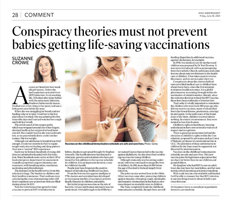 #misinformation #RSV #VaccinesWork #PedsICU 
<a href="/eastcoastfm/">East Coast FM</a> Looking forward to chatting on air this morning about the new RSV vaccine for babies 🥰

Getting behind its introduction in the autumn will be vitally important!