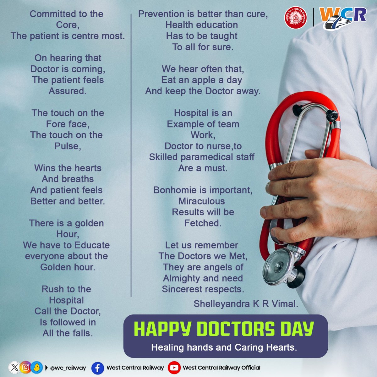 drmjabalpur's tweet photo. Celebrating the dedication of doctors who tirelessly work to heal, comfort, and save lives daily. Your unwavering commitment and compassion make a world of difference. Thank you for all that you do!
#DoctorsDedication #HealthcareHeroes #NationalDoctorsDay2024 https://t.co/K6S7jErGtC