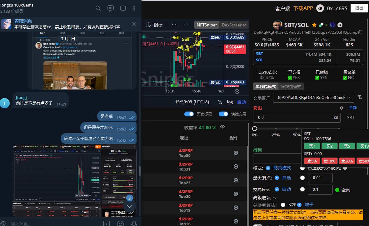 jinmu9's tweet photo. 起床第一波吃到了，也发群里了，200k到450k
我失误点错了清仓了。看看情况。 https://t.co/e6y0jS0fPN