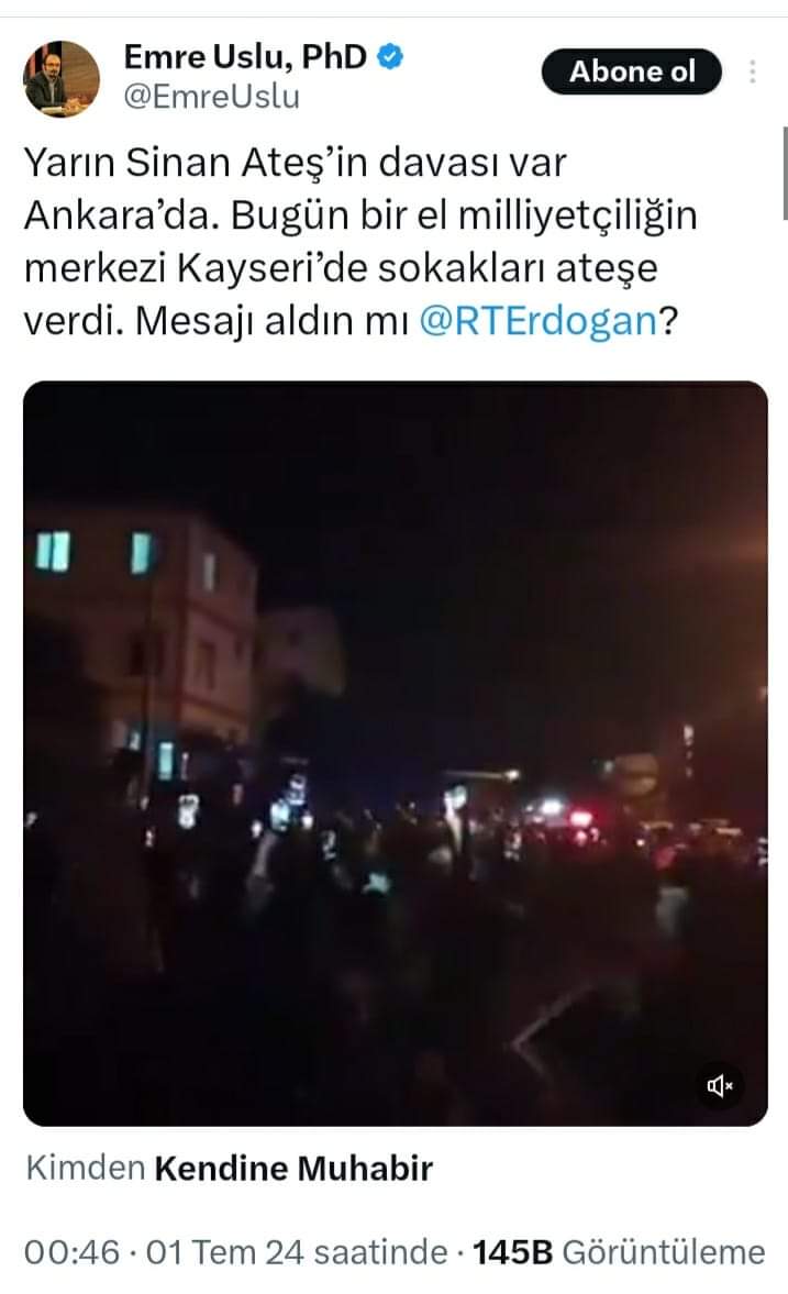 ZLEMSer14531969's tweet photo. Sinan Ateş Ülkücü olsaydı, bunların hiçbiri ona sahip çıkmazdı. Diyeceğim bu kadar!!!! https://t.co/U9wtiJp4zE