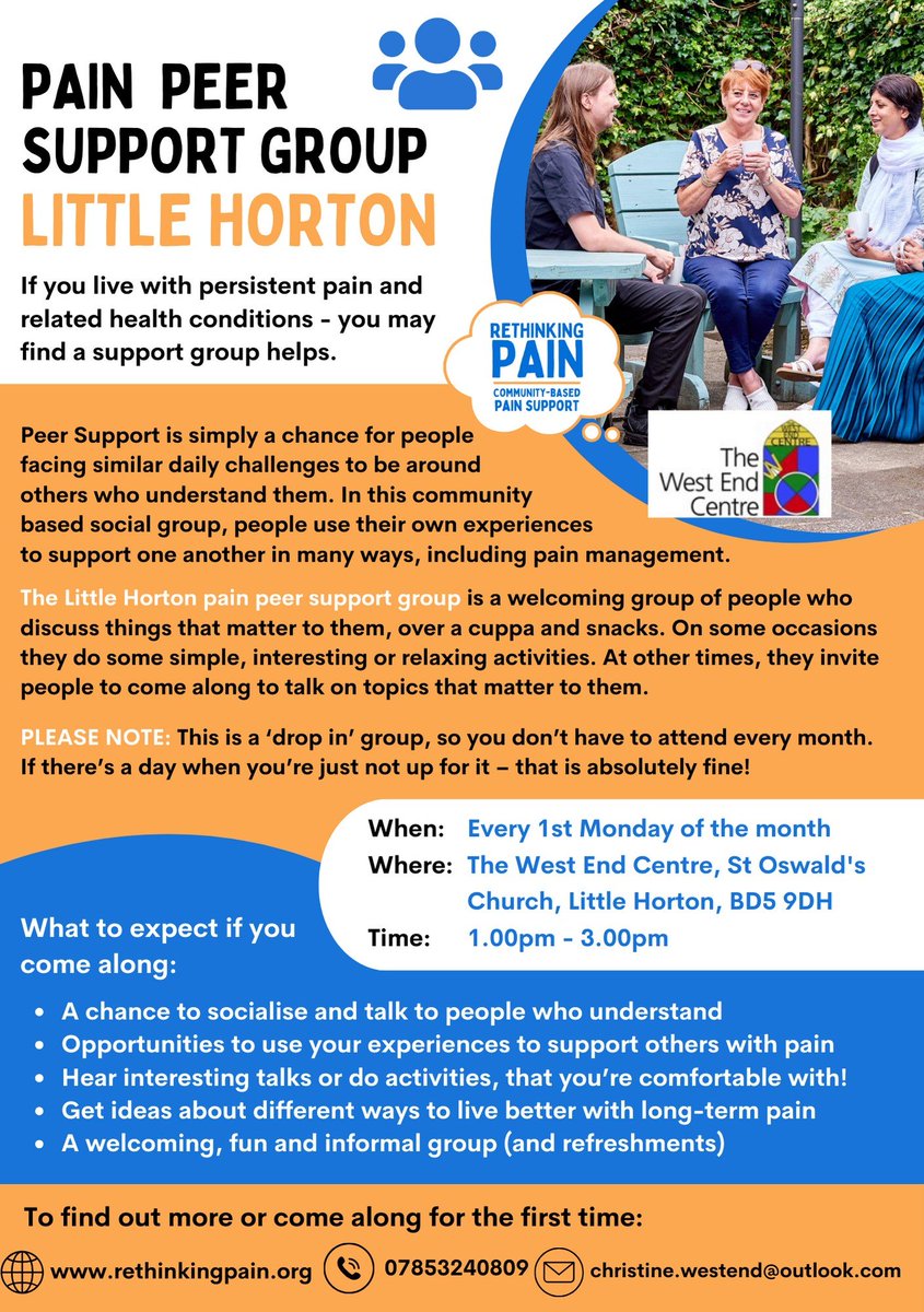Our pain peer support group will be meeting again on Today 1- 3pm. This session will be led by a pain therapist who will talk to us about how changes to your sleep habits can influence and support your individual pain management. <a href="/TNLComFund/">The National Lottery Community Fund</a> <a href="/RethinkingPain/">Rethinking Pain</a> <a href="/MyLivingWell1/">My Living Well</a>