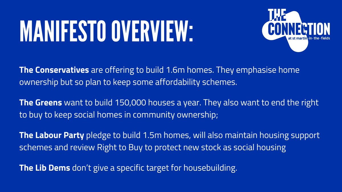homelesslondon's tweet photo. We read 377 pages of party manifestos so you don't have to.
Here’s what they have to say about housing 👇
https://t.co/xg5b3JvWYk
#GeneralElection #VotingMatters #VoteForHome https://t.co/zLu0ggL6xJ