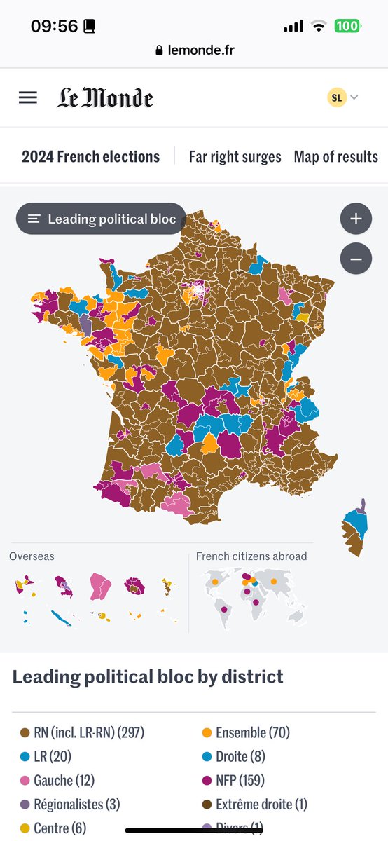 svklvo's tweet photo. #French_elections: #Map of the #first_round's #results 1/ https://t.co/4Ft33JKIUQ