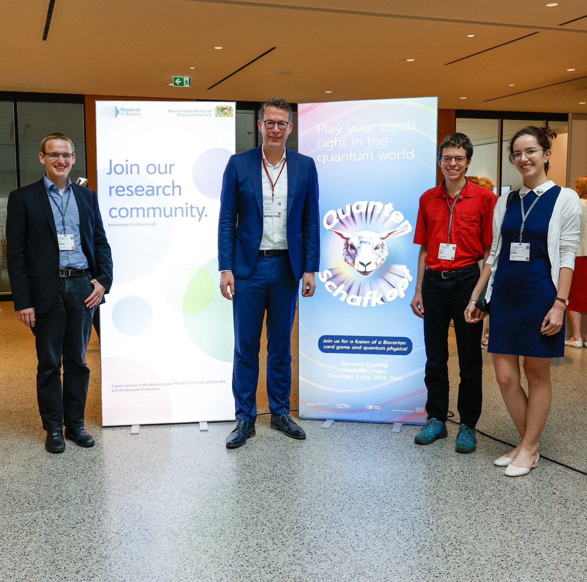 Research in Bavaria (@researchbavaria) on Twitter photo We are excitied to be at this year's <a href="/lindaunobel/">Lindau Nobel Laureate Meetings</a> meeting! Join us for a game of #QuantenSchafkopf – a fusion of the traditional card game & #QuantumPhysics. Our colleagues from <a href="/MunichQuantum/">Munich Quantum Valley</a> & <a href="/LudwigNuetzel/">ludwig</a> <a href="/FAU_Germany/">FAU Germany</a> will help you play your cards right in the quantum worl🃏 We are excitied to be at this year's <a href="/lindaunobel/">Lindau Nobel Laureate Meetings</a> meeting! Join us for a game of #QuantenSchafkopf – a fusion of the traditional card game & #QuantumPhysics. Our colleagues from <a href="/MunichQuantum/">Munich Quantum Valley</a> & <a href="/LudwigNuetzel/">ludwig</a> <a href="/FAU_Germany/">FAU Germany</a> will help you play your cards right in the quantum worl🃏