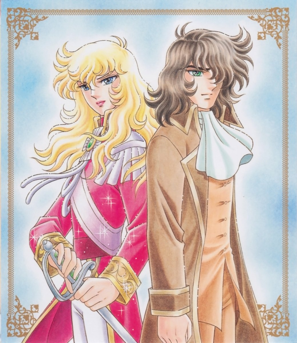 PrincesseValha1's tweet photo. Lady Oscar / Versailles No Bara Golden Age Team before French Revolution. Illustrations made by Michi Himeno for the Japanese Blu-ray Box. https://t.co/FNLr3hqHZu