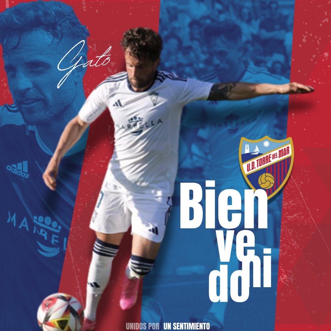 🆕 ¡𝙂𝘼𝙏𝙊 es nuevo jugador de la U. D. Torre del Mar!

Antonio Jesús Ramos Rincón, más conocido como “Gato”, y nuestro club han alcanzado un acuerdo para convertirse en jugador de nuestro club la próxima temporada.