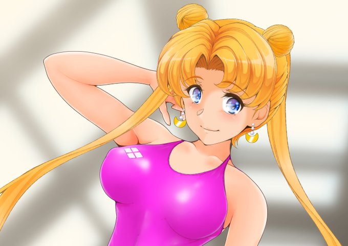 今日も過去絵!
うさぎちゃん競泳水着なのぜ。 