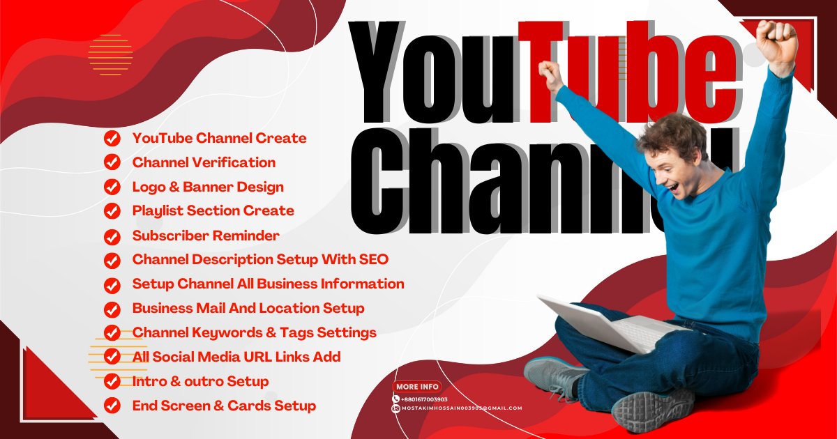 dmfmostakim's tweet image. 🚀 Hey I’m Professional YouTube Channel Create, Setup &amp;amp; Optimization Specialist 📈✨

#YouTubeSpecialist #ChannelSetup #OptimizationExpert #DigitalMarketing #MostakimHossain #dmmostakimhossain #mosta_kim83 #FreelancerMostakim83 #mostakim4383 #mostakimhossaindigitalmarketer