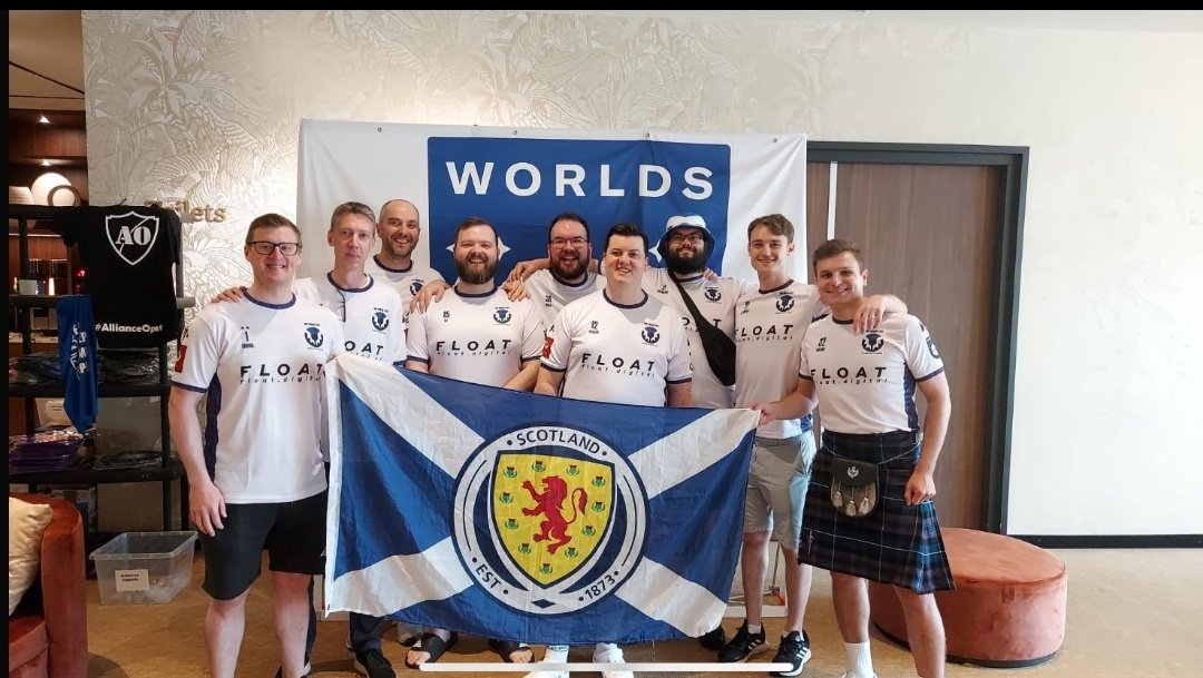 Thank you <a href="/AosWorlds/">Age of Sigmar Worlds</a>! 
Incredibly proud of the effort the team put in. Scoring 78, 73, 77 is the most Scottish way to lose a round but it showed we put up some fight. Team left it all out there and can't wait for 4th to start prep for next year! Team warhammer, best warhammer.