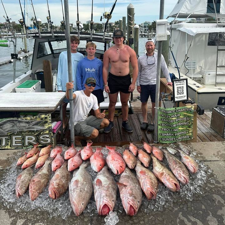 Bigangler's tweet photo. #FishingReport 6/29/24
Fishing was fired up! Started with amberjacks, got a nice limit of grouper, then found red snapper. Also caught mangrove and lane snapper, porgies, a giant grunt, Bonita, and even an octopus. Epic day on BigAngler! https://t.co/9x8wngkhVl