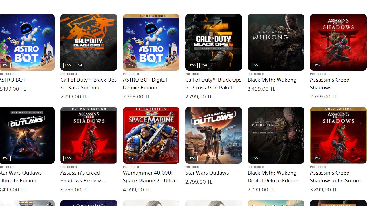 PlayStation Türkiye oyun fiyatlarına zam yaptı, 2024 güncel PS oyun fiyatları
