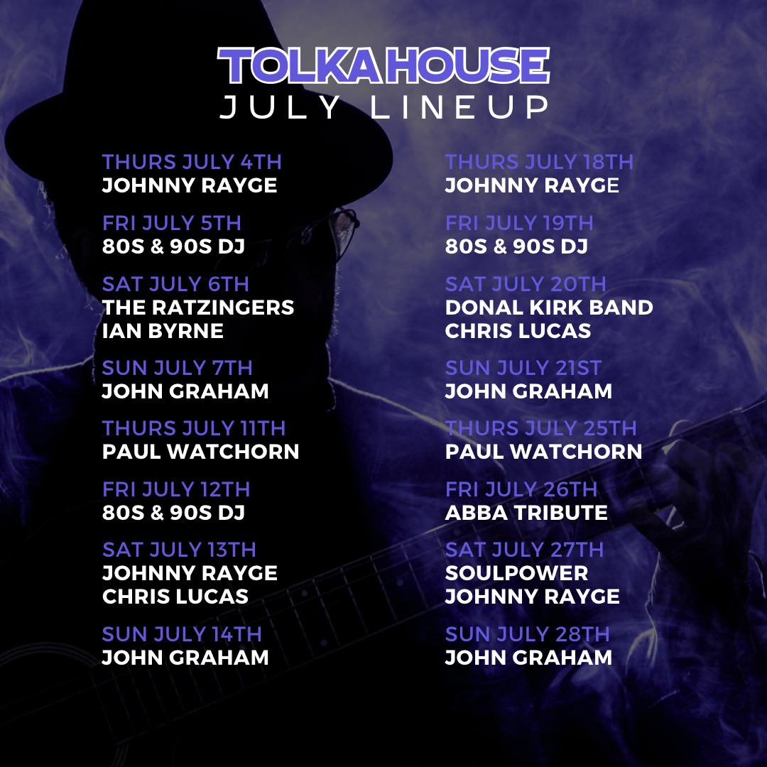 July has finally landed and with it our music line up. Some fantastic acts joining us throughout the month. 

Don’t forget, every Wednesday you can test your knowledge &amp; win prizes at our Speed Quizzing.