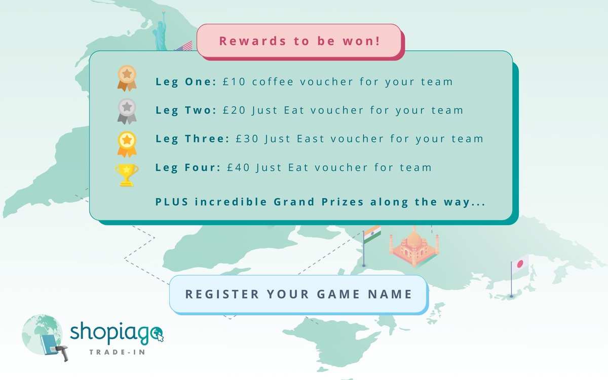 shopiago's tweet photo. Make your summer more rewarding and join our Scan Around the World adventure ☀️

1. Log into Shopiago
2. Click ‘Settings’
3. Click ‘Profile Settings’ and add your Game Name to start your journey NEXT WEEK!

#CharityRetail #CharityTech

https://t.co/gIQEYB41io https://t.co/U1SbN1Jp6D